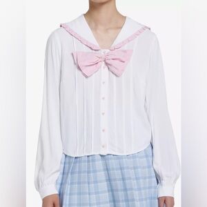 Hot Topic Sweet Society Bunny Sailor Collar Long-Sleeve Top